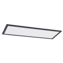 Lindby Panel LED Nelios, 80 x 30 cm, 4.000 K, negro, metal