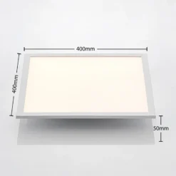 Lindby panel LED Quais, 40 x 40 cm, blanco, aluminio, 4.000K
