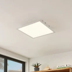 Lindby panel LED Quais, 40 x 40 cm, blanco, aluminio, 4.000K