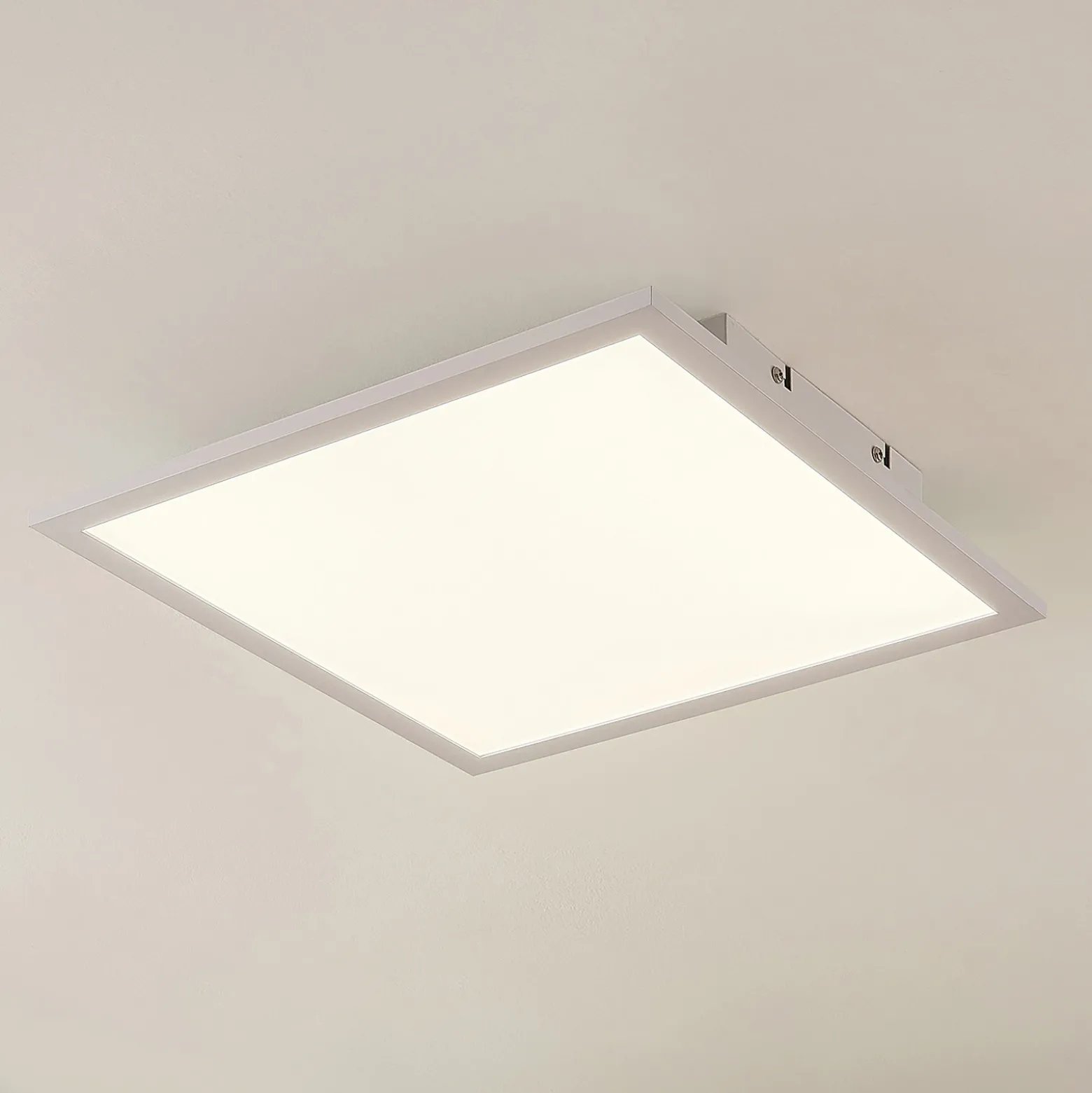 Lindby panel LED Quais, 40 x 40 cm, blanco, aluminio, 4.000K