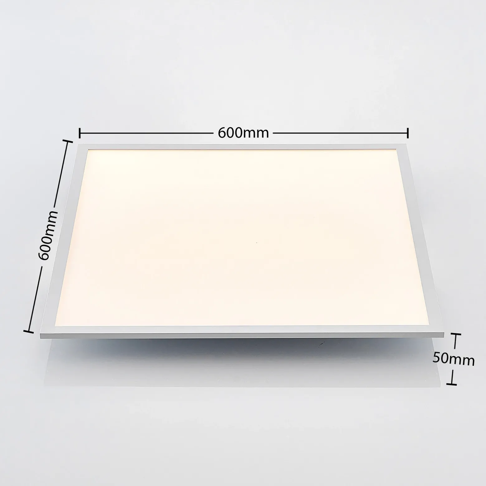 Lindby panel LED Quais, 60 x 60 cm, blanco, aluminio, 4.000K