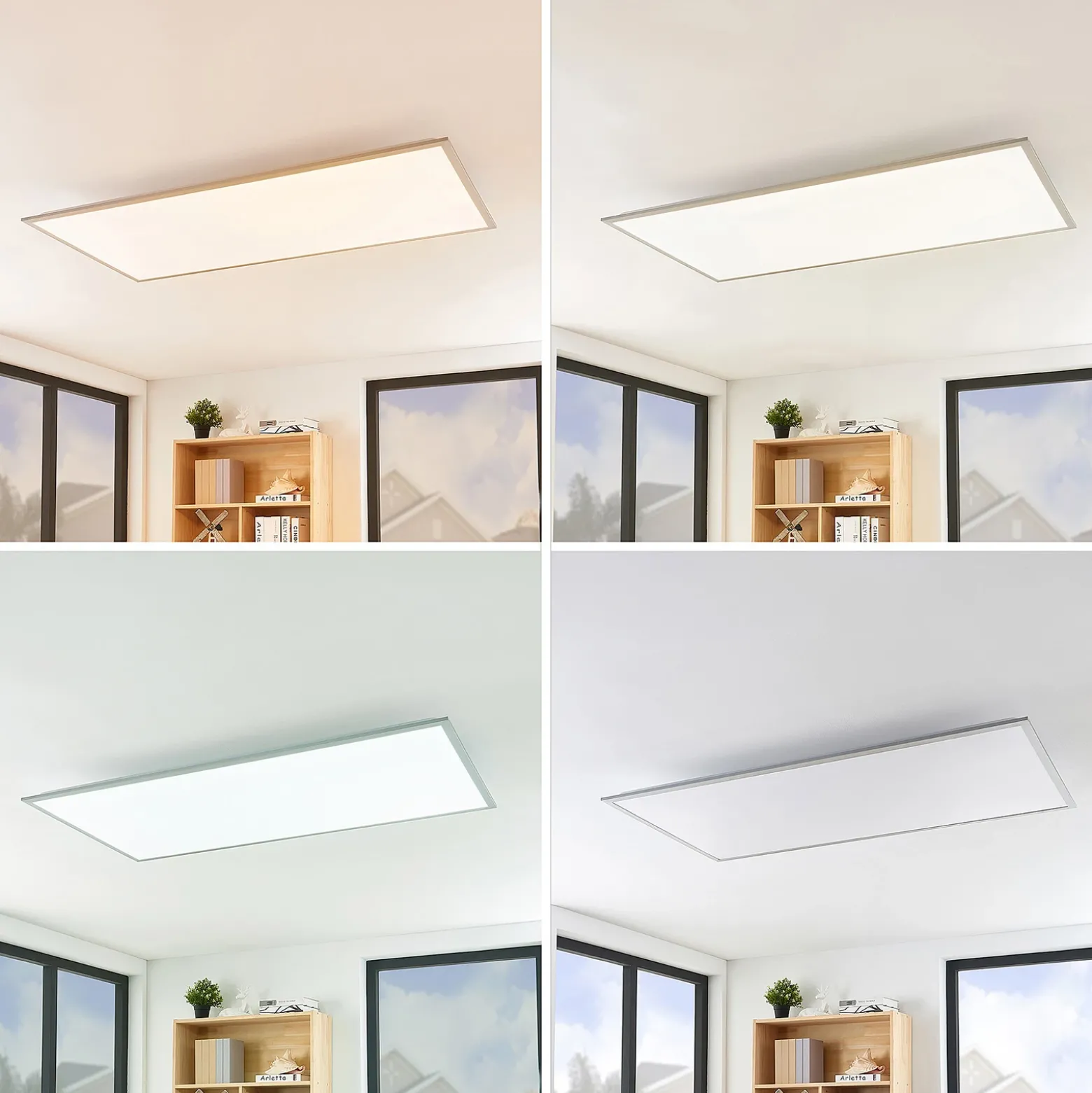 Lindby Panel LED Stenley, CCT, 120 cm x 60 cm, atenuable