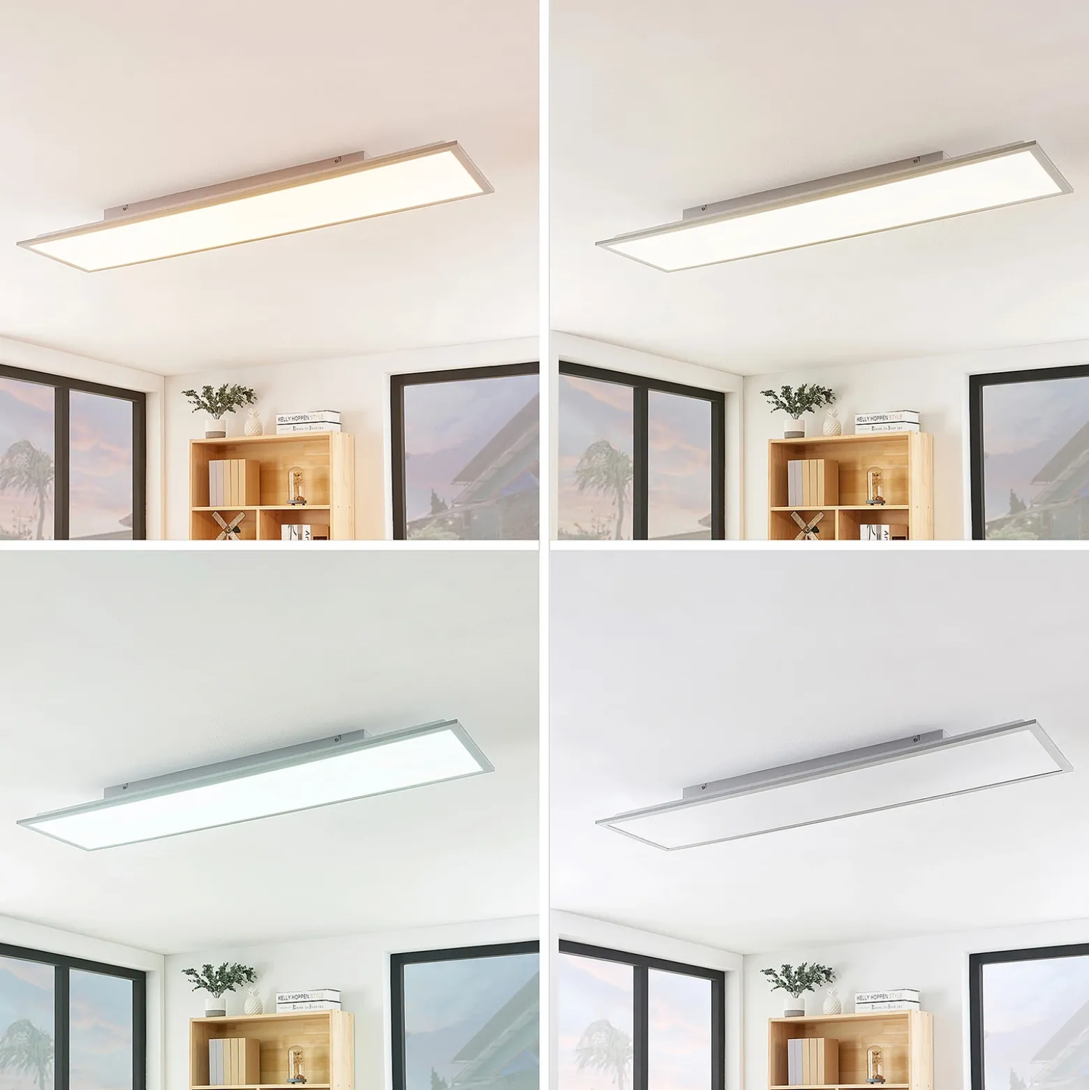 Lindby Panel LED Stenley, CCT, 120 cm x 30 cm, atenuable