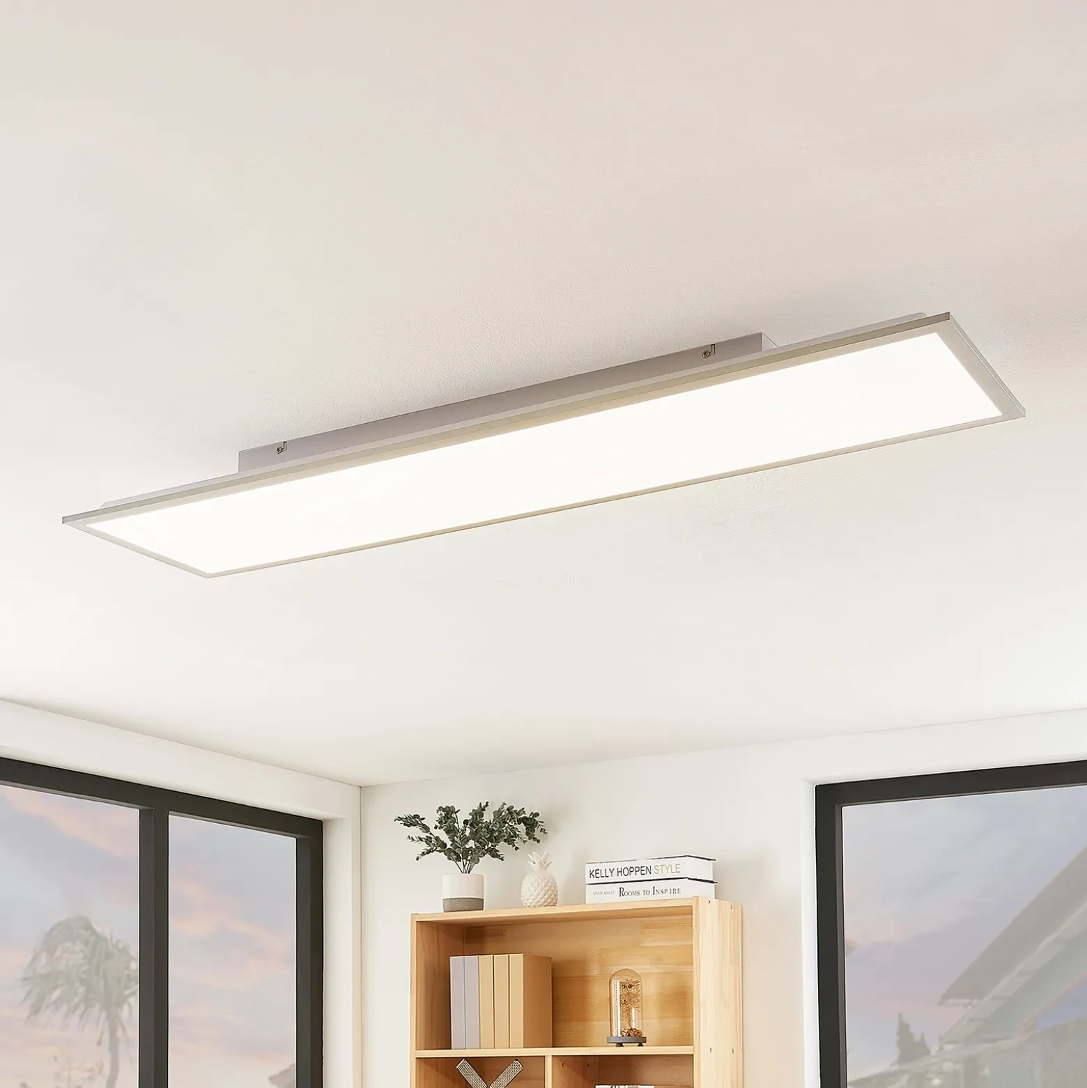 Lindby Panel LED Stenley, CCT, 120 cm x 30 cm, atenuable