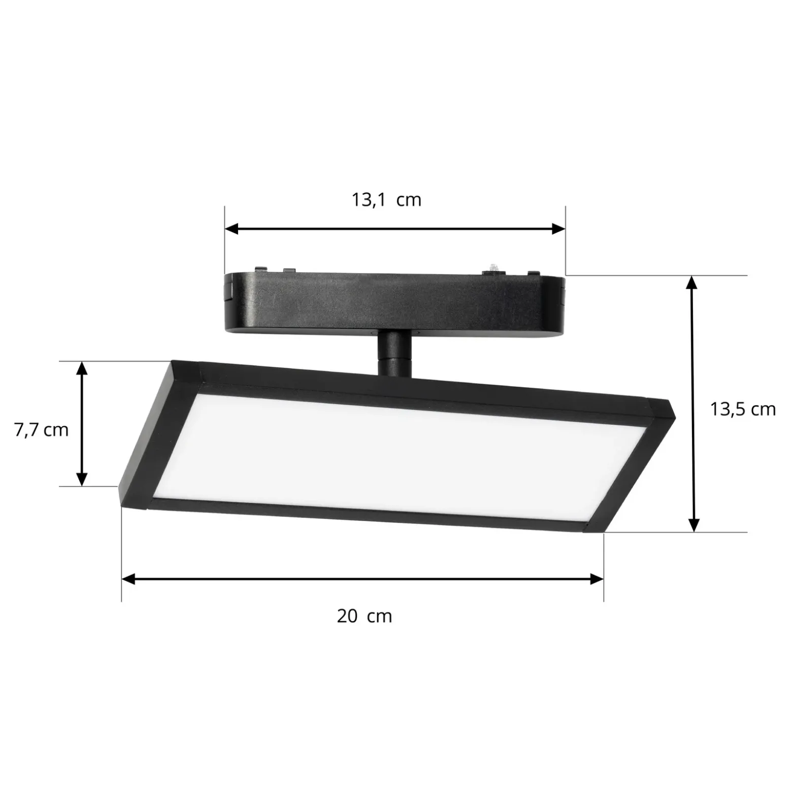 Lindby panel LED 48V Lumaro, negro, aluminio, longitud 20cm, atenuable