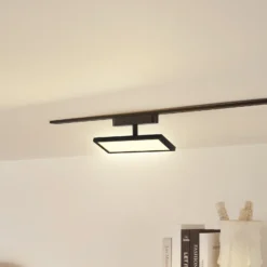 Lindby panel LED 48V Lumaro, negro, aluminio, longitud 20cm, atenuable