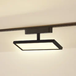 Lindby panel LED 48V Lumaro, negro, aluminio, longitud 20cm, atenuable
