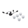 Lindby Pendura plafón, 5 luces, negro, cristal