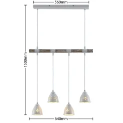Lindby Pimana lámpara colgante, 4 luces
