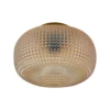 Lindby Plafón Hildur, Ø 25 cm, ámbar, cristal