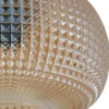 Lindby Plafón Hildur, Ø 25 cm, ámbar, cristal