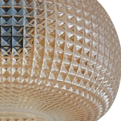 Lindby Plafón Hildur, Ø 25 cm, ámbar, cristal