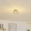 Lindby Plafón Hildur, ámbar, cristal, Ø 22 cm