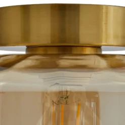 Lindby Plafón Hildur, ámbar, cristal, Ø 22 cm