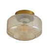 Lindby Plafón Hildur, ámbar, cristal, Ø 22 cm