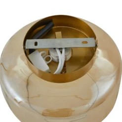 Lindby Plafón Hildur, ámbar, cristal, Ø 22 cm
