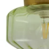 Lindby Plafón Hildur, verde, cristal, Ø 22 cm