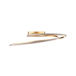 Lindby plafón LED Dorle, Ø 60 cm, dorado, aluminio