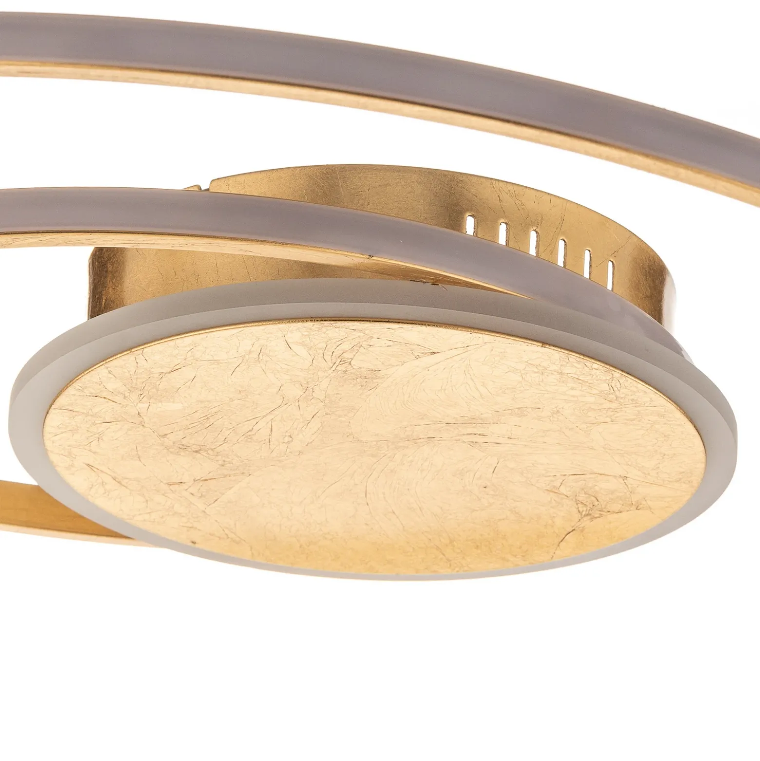 Lindby plafón LED Dorle, Ø 60 cm, dorado, aluminio