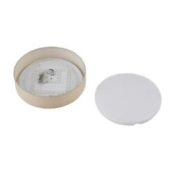 Lindby Plafón LED Eilif, tela, blanco, Ø 40 cm, CCT