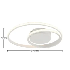 Lindby Plafón LED Emisua, blanco, CCT, atenuable