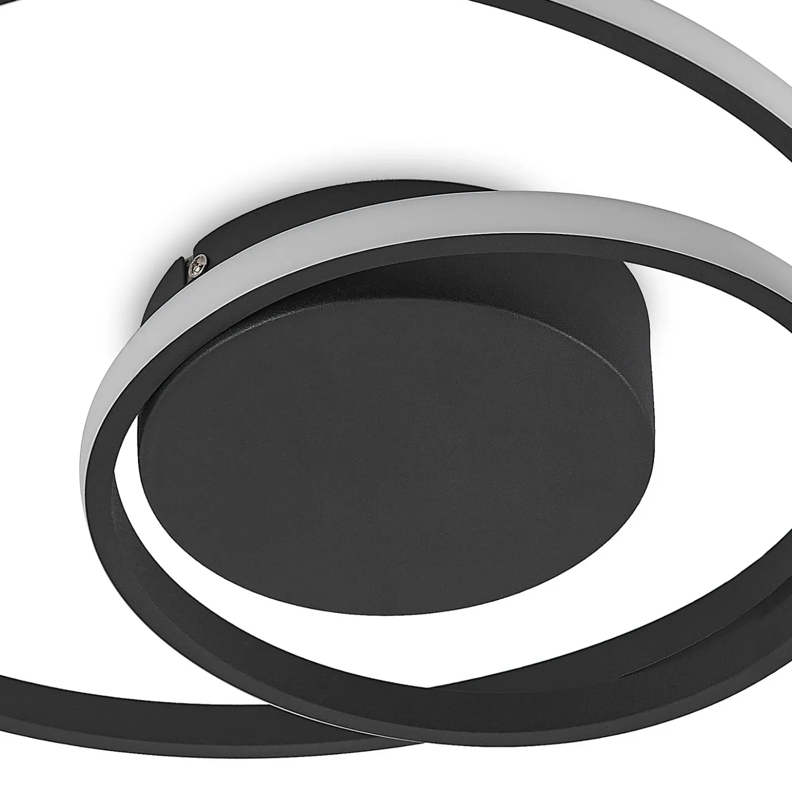 Lindby Plafón LED Emisua, negro, CCT, atenuable