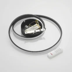 Lindby Plafón LED Emisua, negro, CCT, atenuable