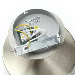 Lindby Plafón LED Gunda, blanco, cristal, Ø 48 cm, atenuable
