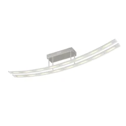 Lindby Plafón LED Jarda, cristal, 134 cm de largo, atenuable