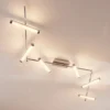 Lindby Plafón LED Pilou, 6 luces, atenuable, cromo