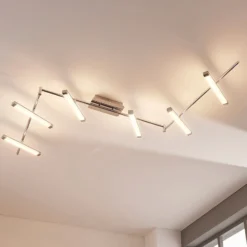 Lindby Plafón LED Pilou, 6 luces, atenuable, cromo