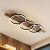 Lindby Plafón LED Sentoa, madera, 100 cm de largo, 3.000 K