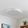 Lindby Plafón LED Simera, Ø 50cm, blanco, metal