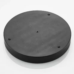 Lindby Plafón LED Simera, Ø 50cm, negro, metal