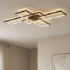 Lindby Plafón LED Tetson, negro, metal, atenuable