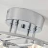 Lindby Plafón LED Yaro, 8 luces, cromo, atenuable