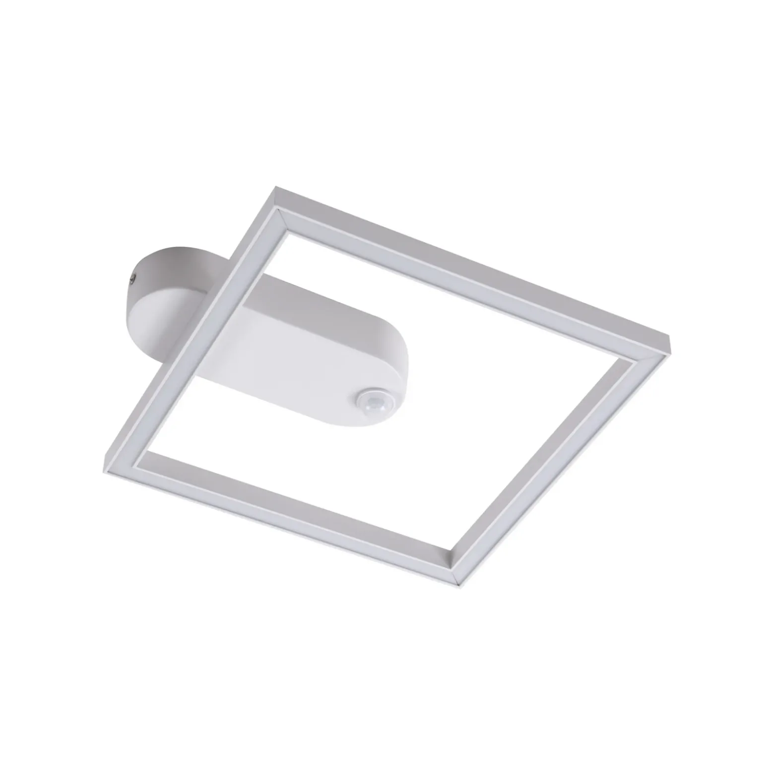 Lindby Plafón LED Yulla, blanco, detector de movimiento