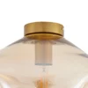 Lindby Plafón Lelia, ámbar, cristal, Ø 35 cm