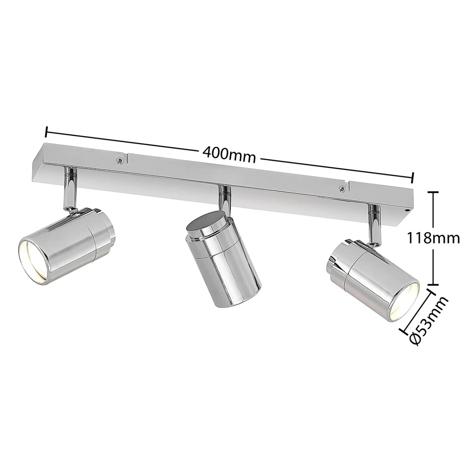Lindby Remilan downlight de techo, cromo, largo