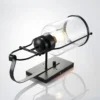 Lindby Rozalie aplique de pared, negro, metal, farol, 44cm