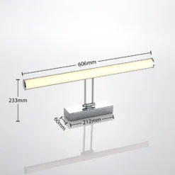 Lindby Sanya lámpara de espejo LED, 60 cm