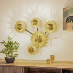 Lindby Senmia aplique en oro, 5 luces