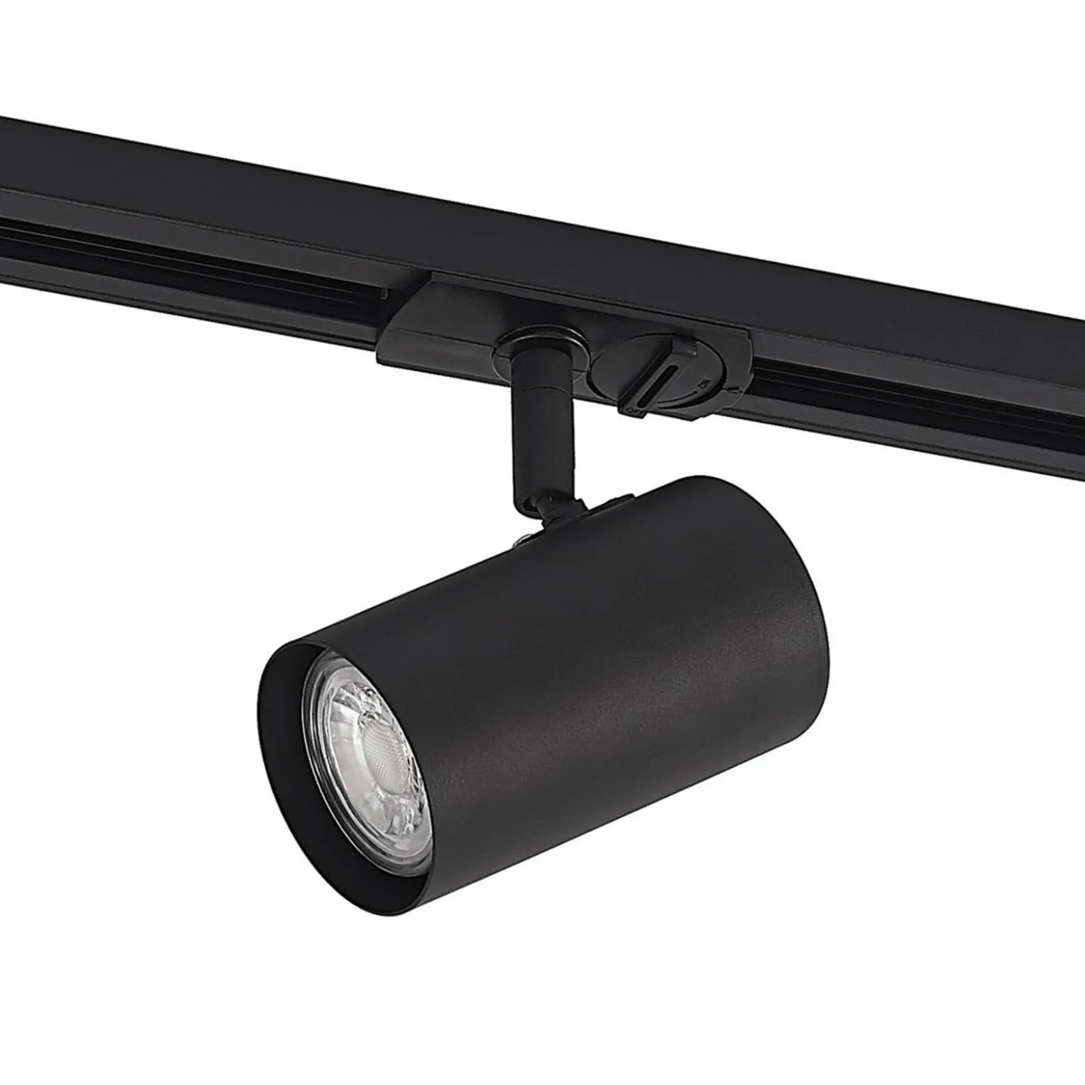 Lindby sistema de riel trifásico Linaro, GU10, 3 luces, negro