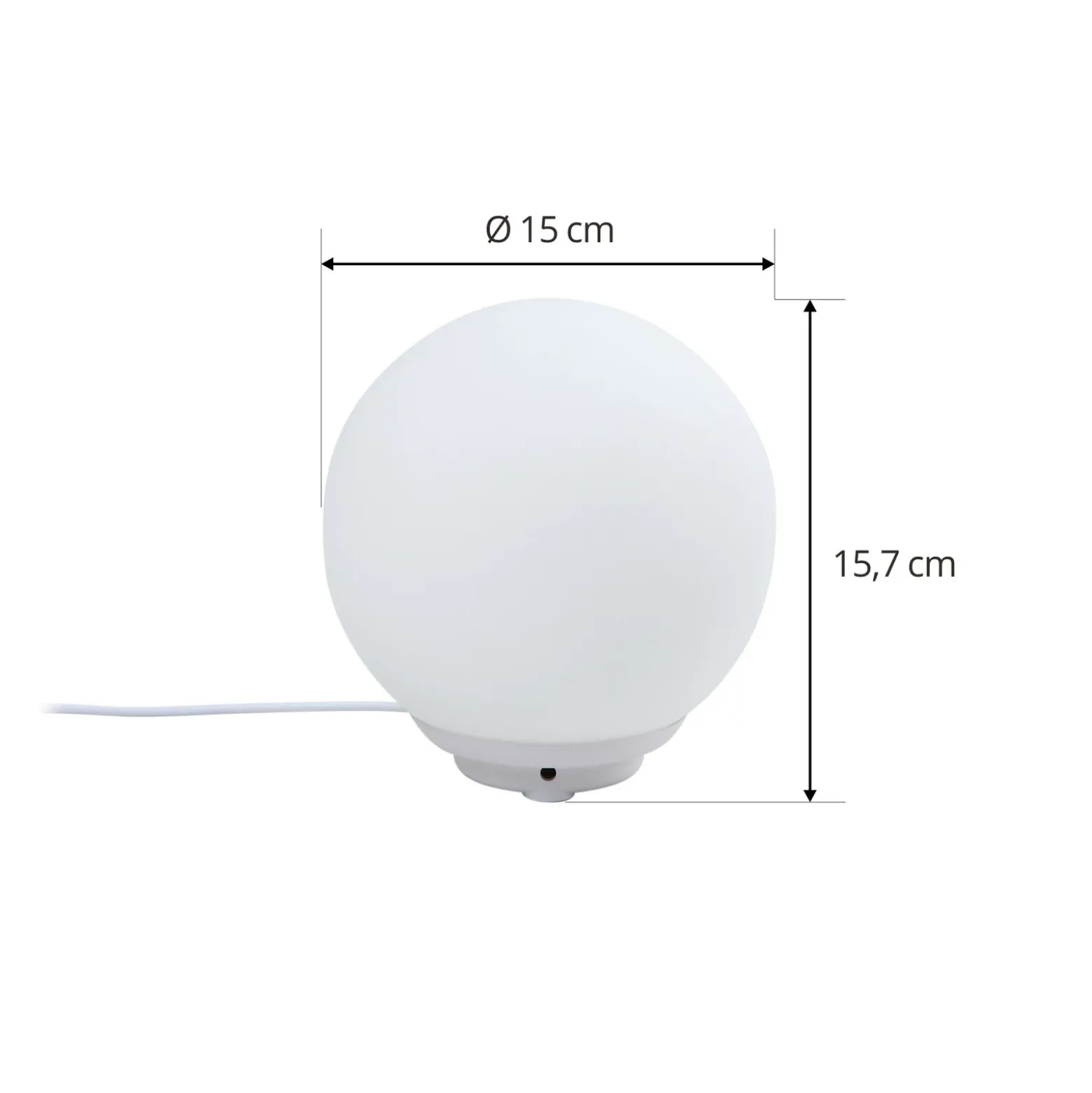 Lindby Smart lámpara de mesa LED Cosmia, blanco, cristal, Tuya