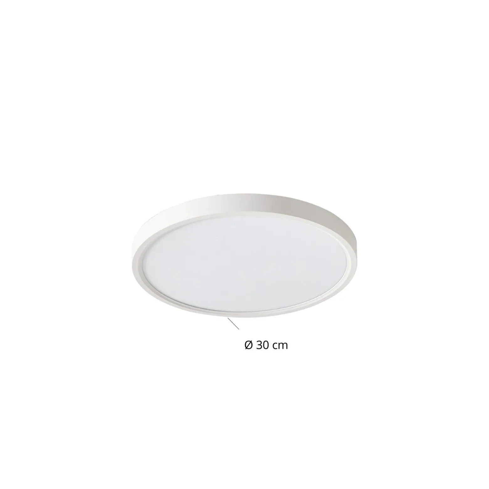 Lindby Smart plafón LED Deika, Ø 30 cm, blanco, Tuya