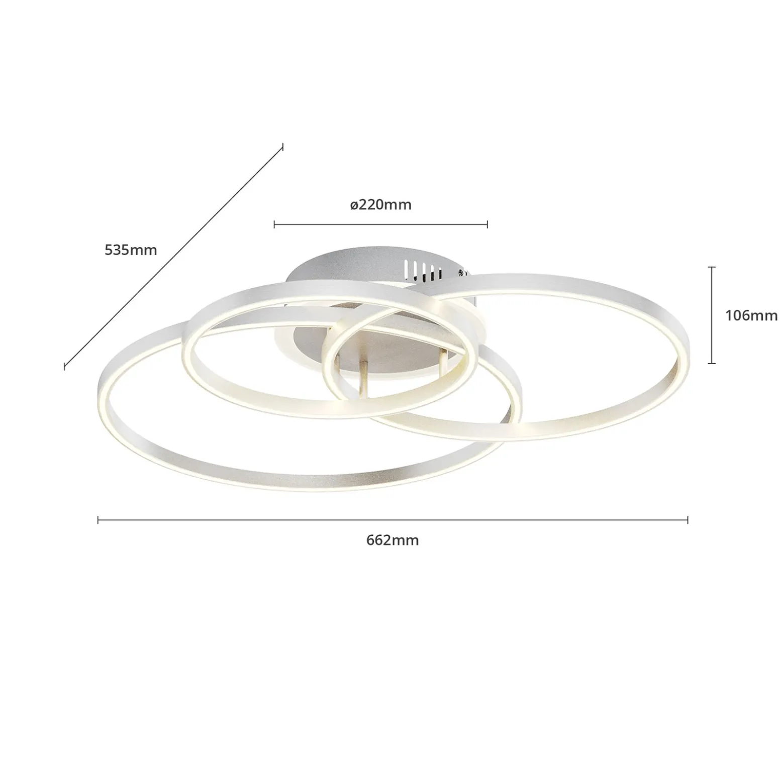 Lindby Smart Plafón LED Tula, control remoto, Tuya CCT