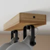 Lindby Spot Mitis, 30 cm, 2 luces, gris, madera, hormigón, GU10