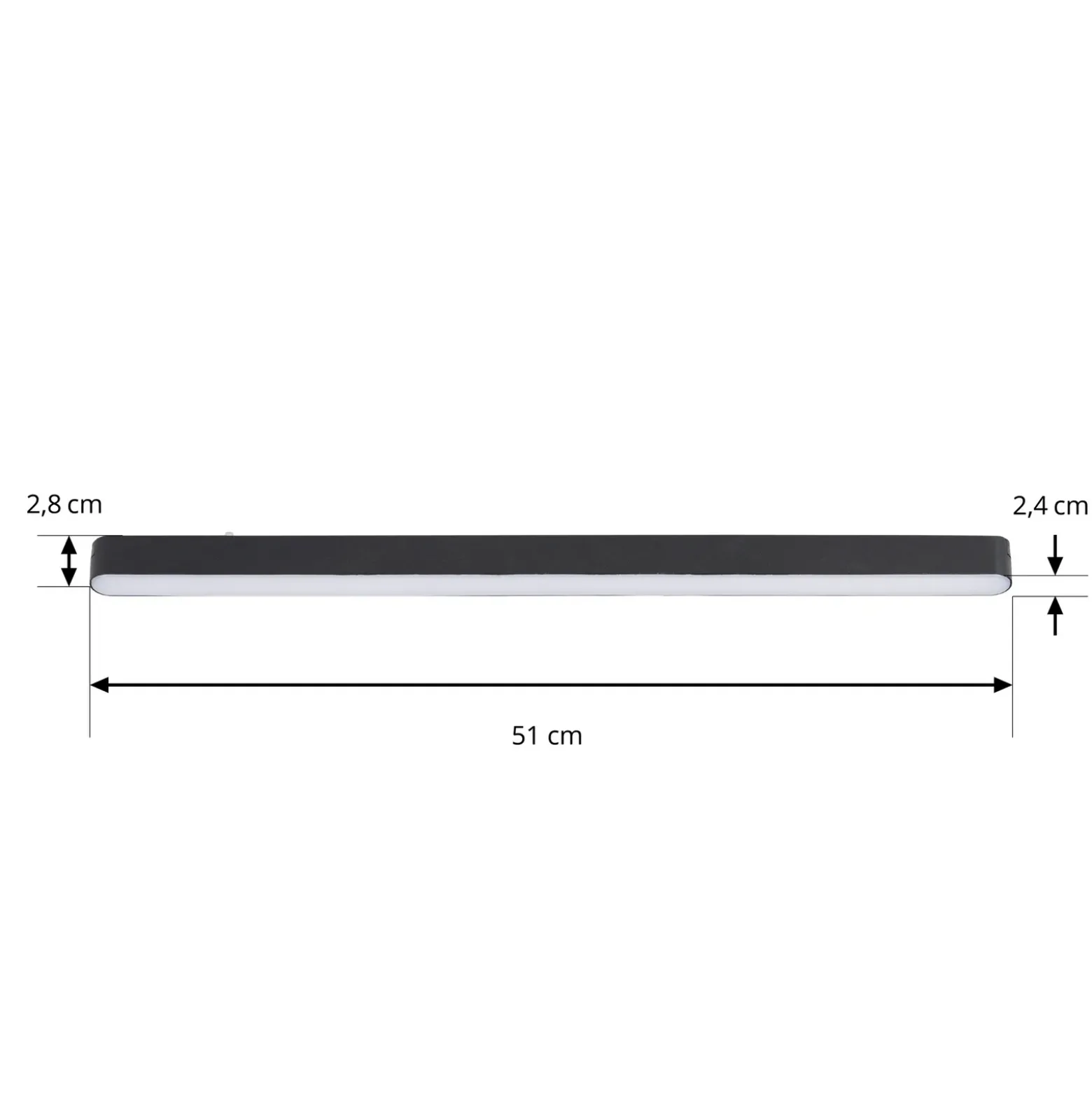 Lindby tira LED 48 V Lumaro,negro,20W,plástico,atenuable