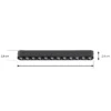 Lindby tira LED 48V Lumaro,negro,12 puntos,2,4cm,atenuable