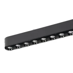 Lindby tira LED 48V Lumaro,negro,12 puntos,2,4cm,atenuable